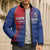 Custom Cape Verde Football Bomber Puffer Jacket Blue Sharks Make History - Wonder Print Shop
