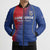 Custom Cape Verde Football Bomber Puffer Jacket Blue Sharks Make History - Wonder Print Shop
