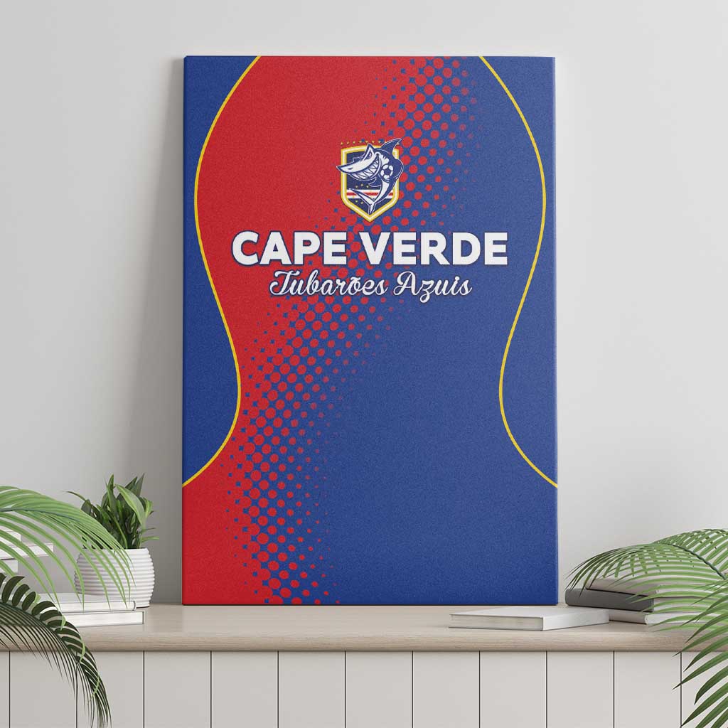 Cape Verde Football Canvas Wall Art Blue Sharks Make History - Wonder Print Shop
