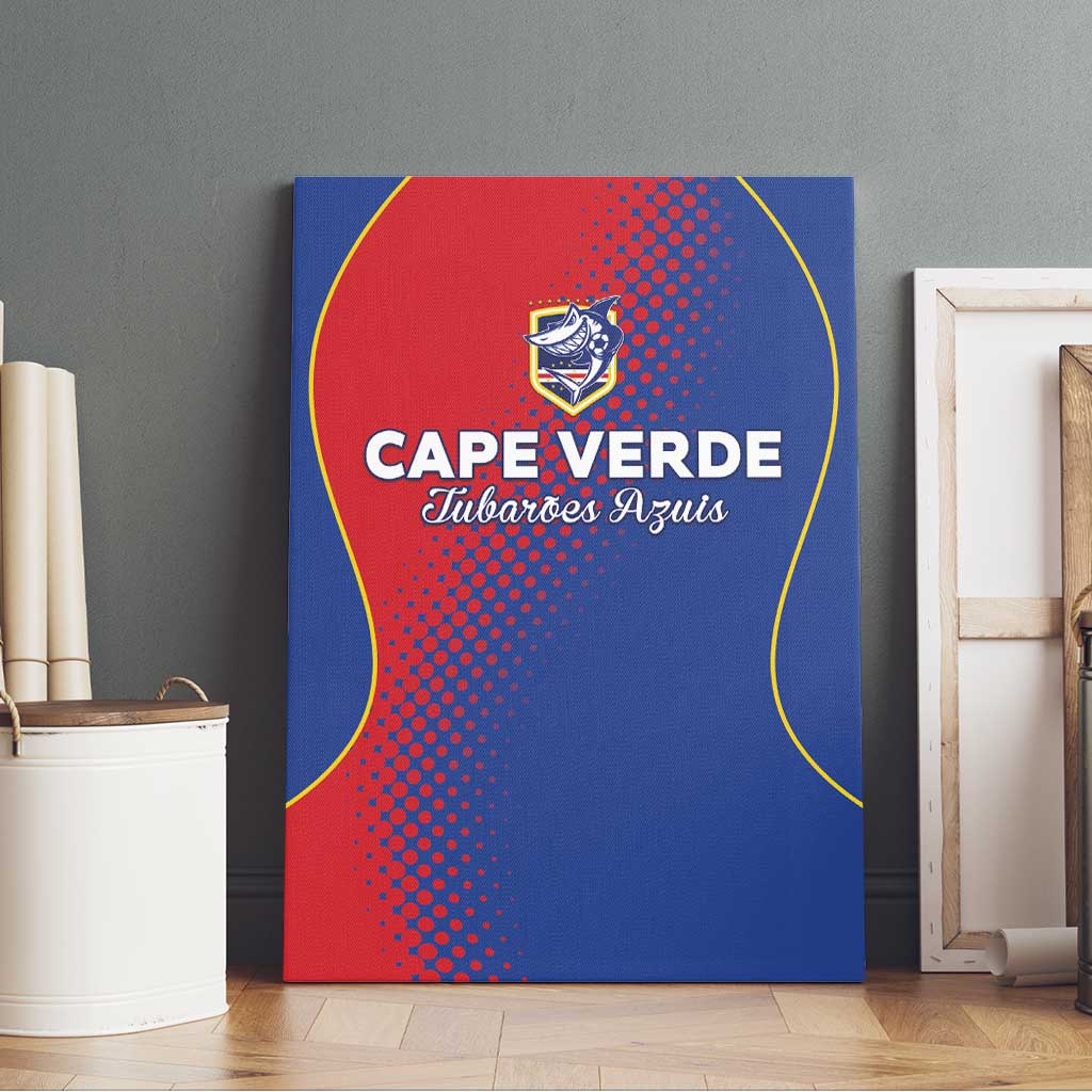 Cape Verde Football Canvas Wall Art Blue Sharks Make History - Wonder Print Shop