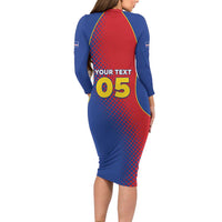 Custom Cape Verde Football Family Matching Long Sleeve Bodycon Dress and Hawaiian Shirt Blue Sharks Make History - Wonder Print Shop