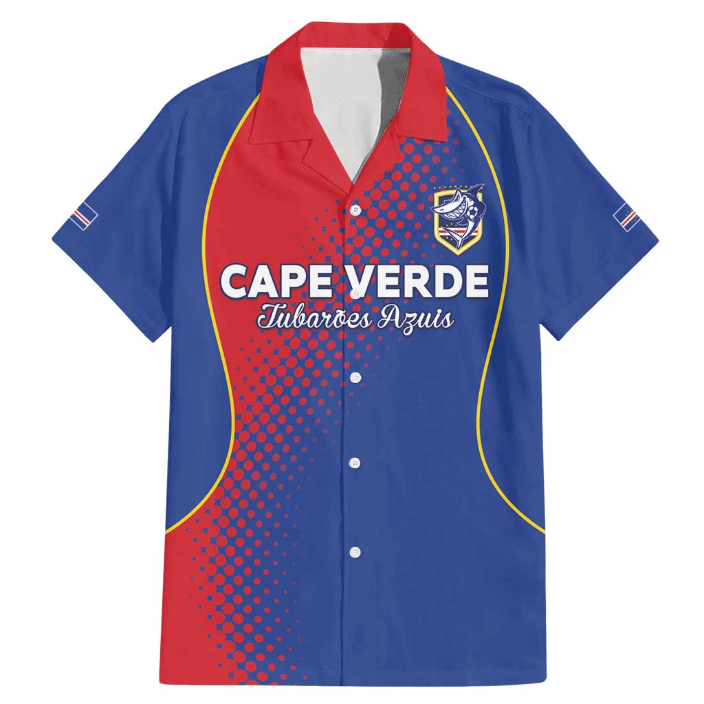 Custom Cape Verde Football Family Matching Mermaid Dress and Hawaiian Shirt Blue Sharks Make History - Wonder Print Shop