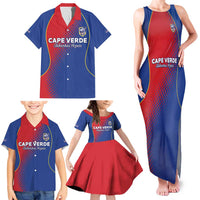 Custom Cape Verde Football Family Matching Tank Maxi Dress and Hawaiian Shirt Blue Sharks Make History - Wonder Print Shop