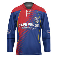 Custom Cape Verde Football Hockey Jersey Blue Sharks Make History - Wonder Print Shop