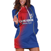 Custom Cape Verde Football Hoodie Dress Blue Sharks Make History - Wonder Print Shop