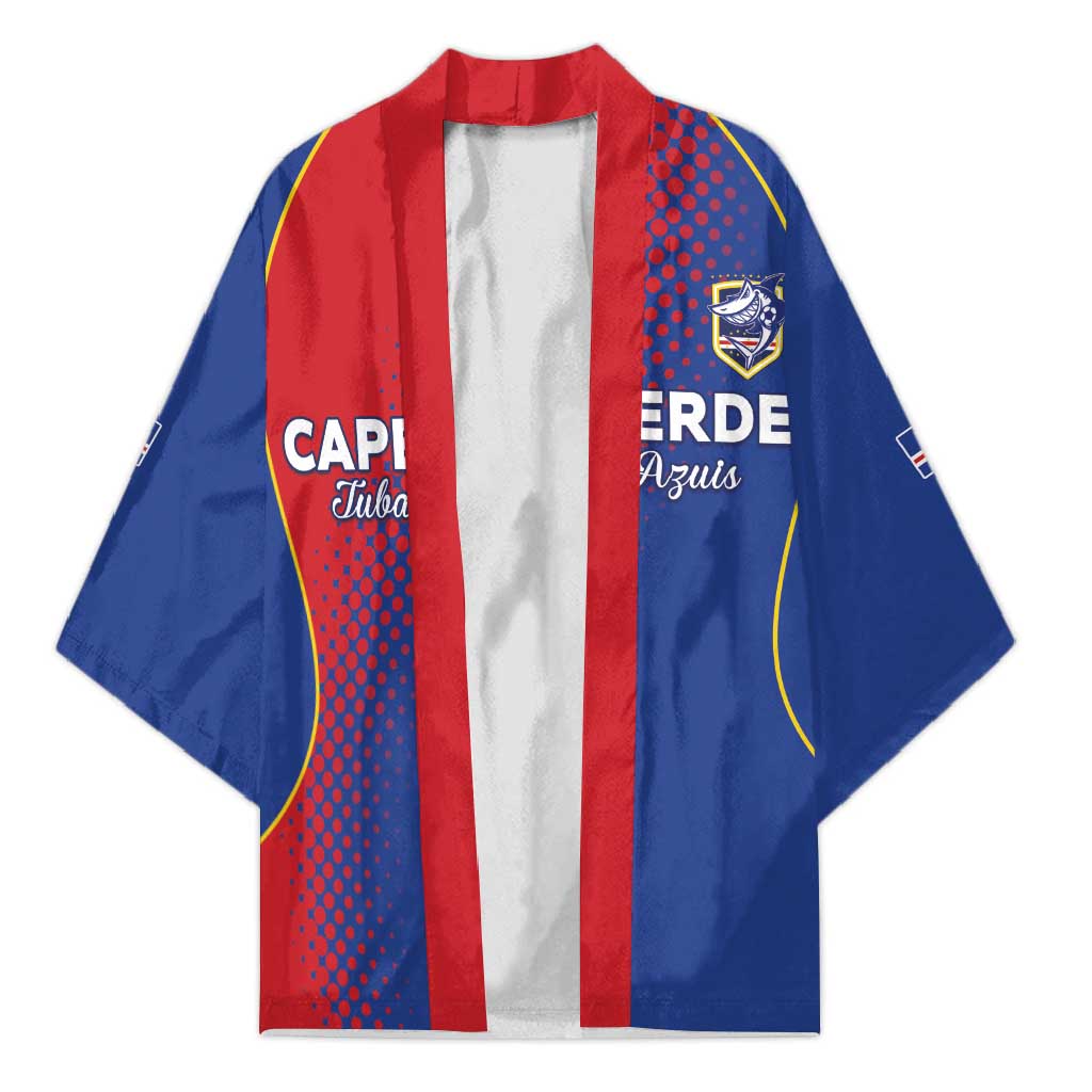 Custom Cape Verde Football Kimono Blue Sharks Make History - Wonder Print Shop