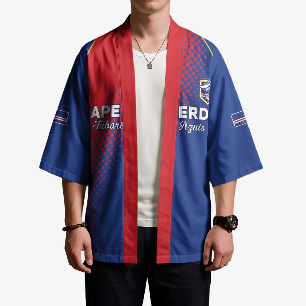 Custom Cape Verde Football Kimono Blue Sharks Make History - Wonder Print Shop