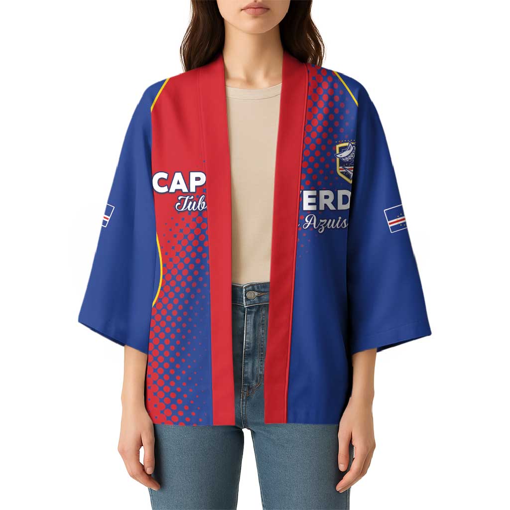 Custom Cape Verde Football Kimono Blue Sharks Make History - Wonder Print Shop