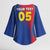 Custom Cape Verde Football Kimono Sleeve Blouse Blue Sharks Make History - Wonder Print Shop
