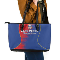 Cape Verde Football Leather Tote Bag Blue Sharks Make History - Wonder Print Shop