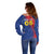 Custom Cape Verde Football Off Shoulder Sweater Blue Sharks Make History - Wonder Print Shop