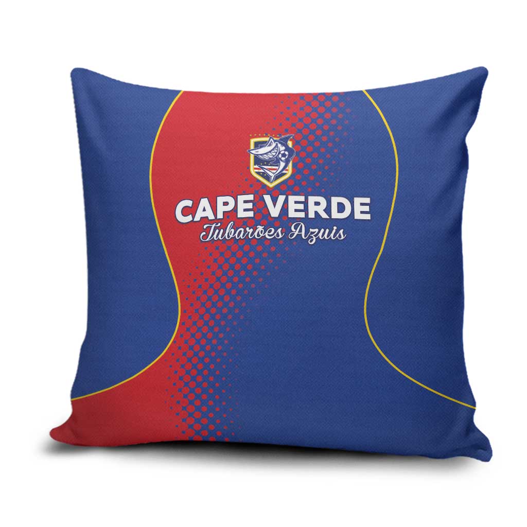 Cape Verde Football Pillow Cover Blue Sharks Make History - Wonder Print Shop