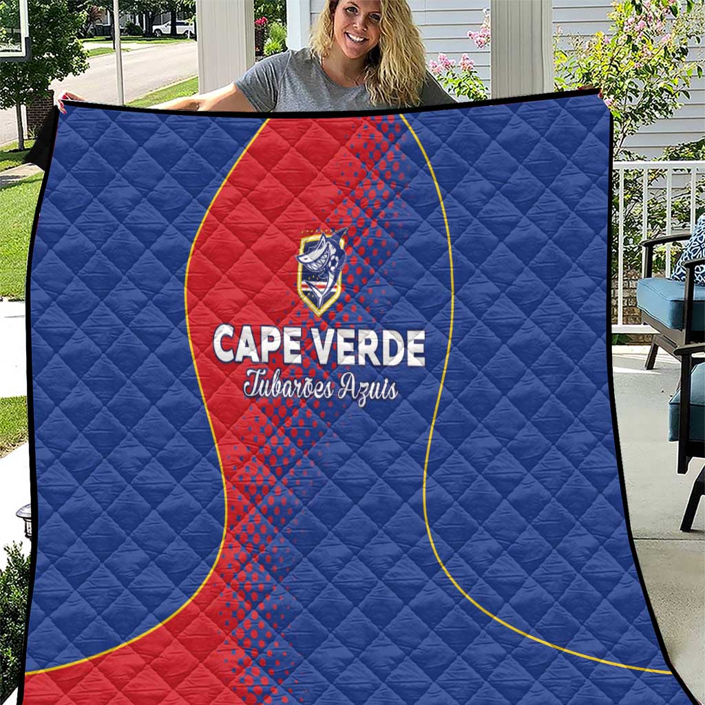 Cape Verde Football Quilt Blue Sharks Make History - Wonder Print Shop