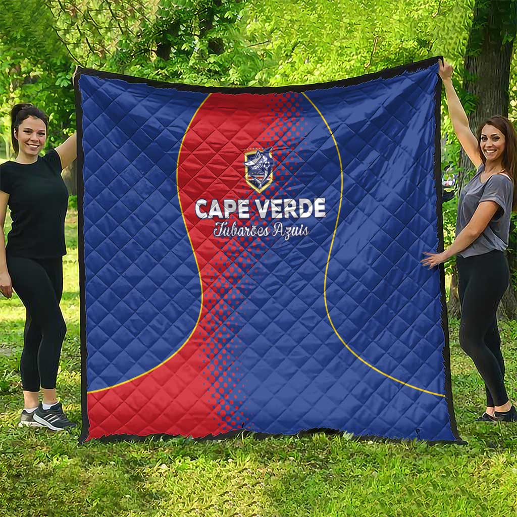 Cape Verde Football Quilt Blue Sharks Make History - Wonder Print Shop