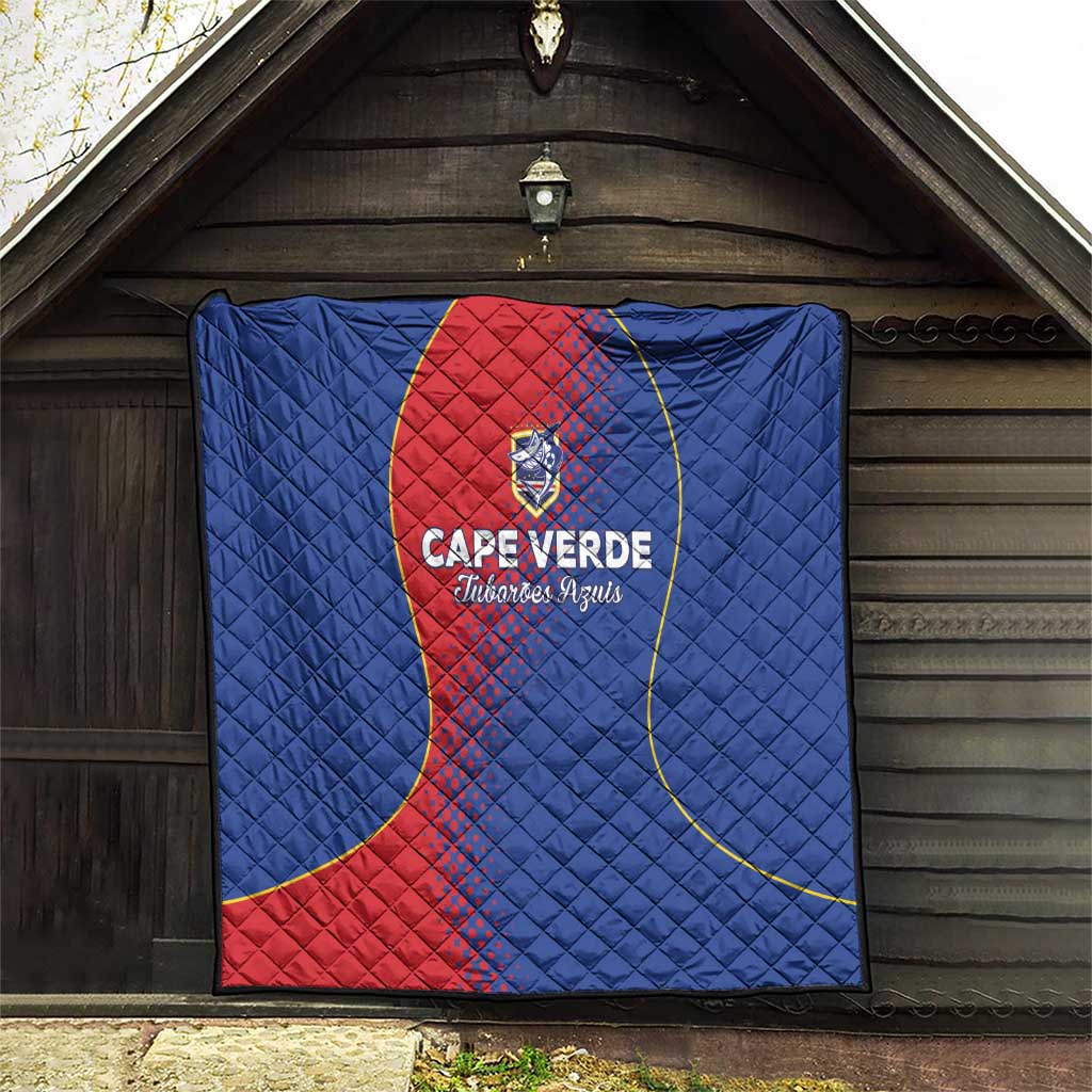 Cape Verde Football Quilt Blue Sharks Make History - Wonder Print Shop