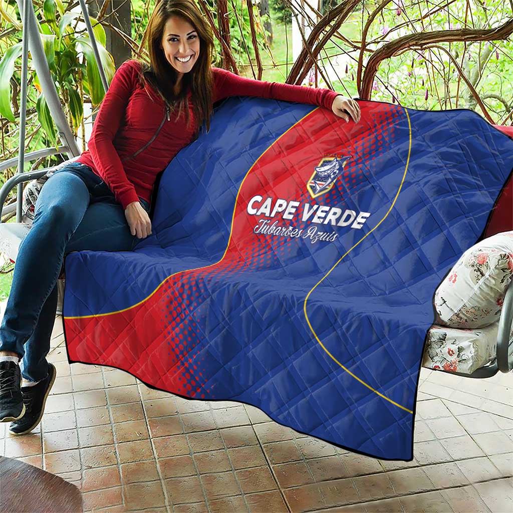 Cape Verde Football Quilt Blue Sharks Make History - Wonder Print Shop