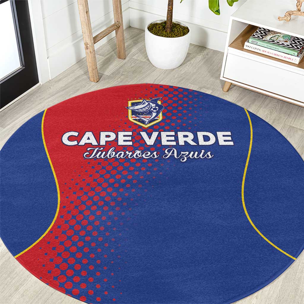 Cape Verde Football Round Carpet Blue Sharks Make History - Wonder Print Shop