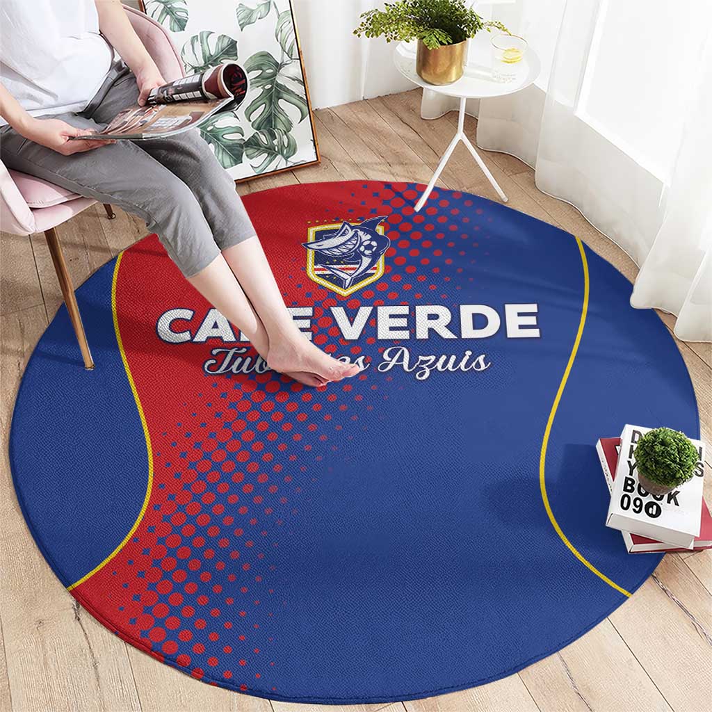 Cape Verde Football Round Carpet Blue Sharks Make History - Wonder Print Shop