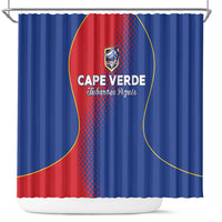 Cape Verde Football Shower Curtain Blue Sharks Make History - Wonder Print Shop
