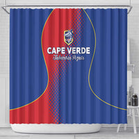 Cape Verde Football Shower Curtain Blue Sharks Make History - Wonder Print Shop