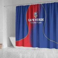 Cape Verde Football Shower Curtain Blue Sharks Make History - Wonder Print Shop