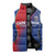 Custom Cape Verde Football Sleeveless Puffer Jacket Blue Sharks Make History - Wonder Print Shop
