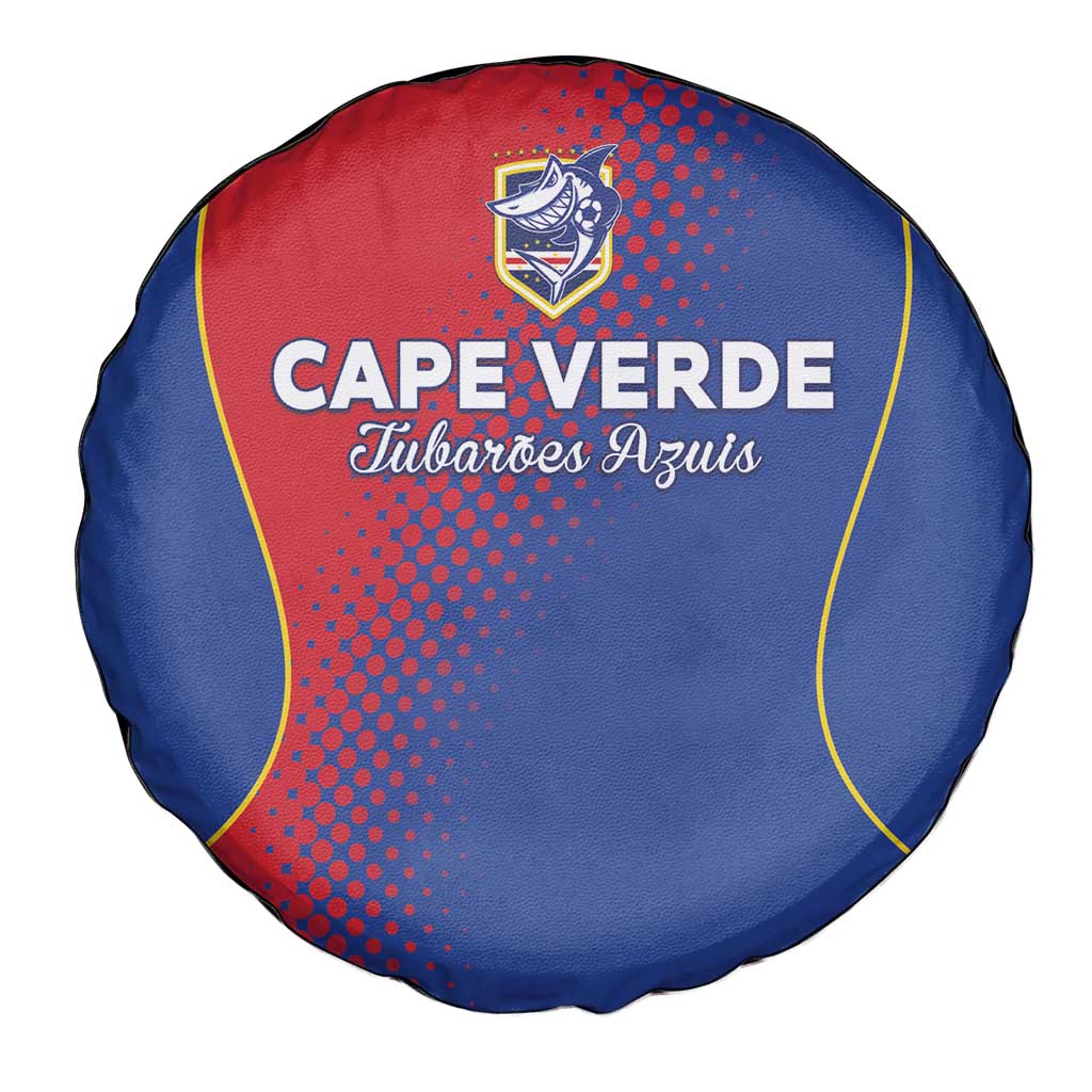 Cape Verde Football Spare Tire Cover Blue Sharks Make History - Wonder Print Shop
