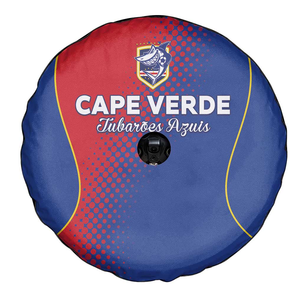 Cape Verde Football Spare Tire Cover Blue Sharks Make History - Wonder Print Shop