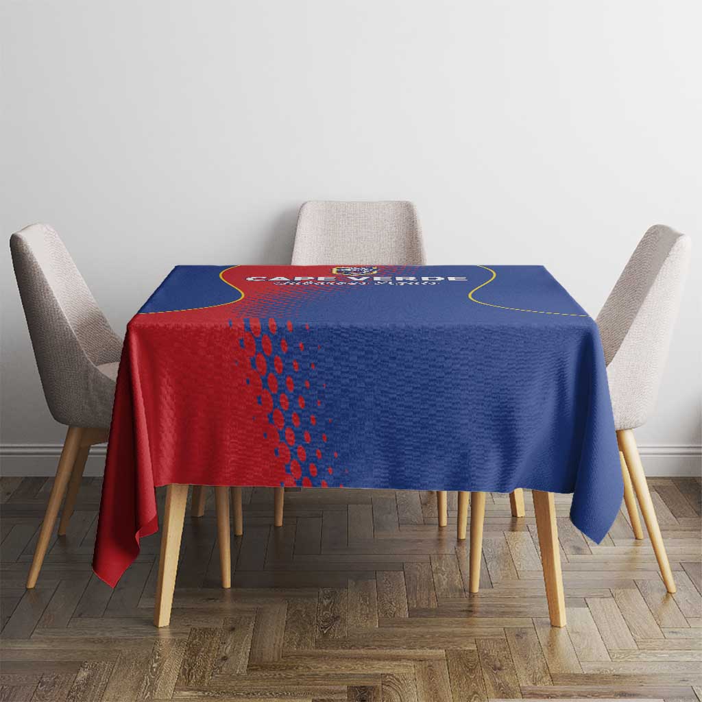 Cape Verde Football Tablecloth Blue Sharks Make History - Wonder Print Shop
