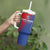 Custom Cape Verde Football Tumbler With Handle Blue Sharks Make History - Wonder Print Shop