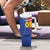 Custom Cape Verde Football Tumbler With Handle Blue Sharks Make History - Wonder Print Shop