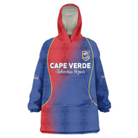 Custom Cape Verde Football Wearable Blanket Hoodie Blue Sharks Make History - Wonder Print Shop