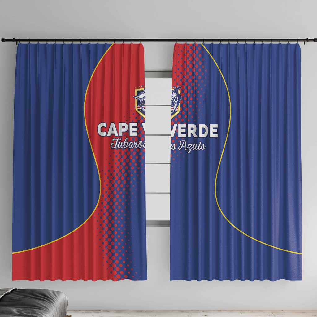 Cape Verde Football Window Curtain Blue Sharks Make History - Wonder Print Shop