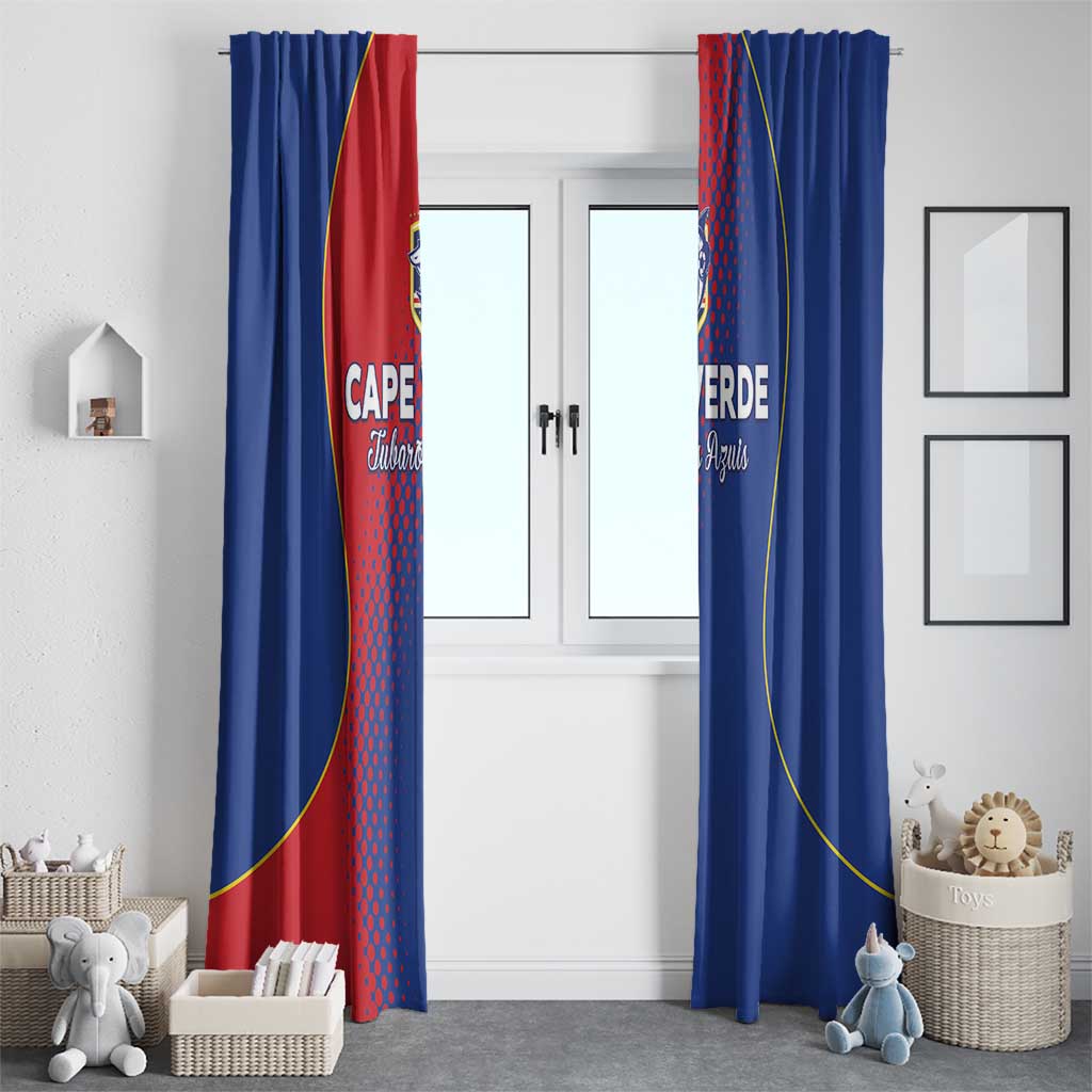 Cape Verde Football Window Curtain Blue Sharks Make History - Wonder Print Shop