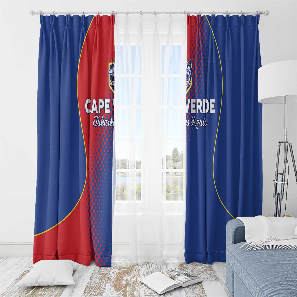Cape Verde Football Window Curtain Blue Sharks Make History - Wonder Print Shop