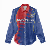 Custom Cape Verde Football Women Casual Shirt Blue Sharks Make History - Wonder Print Shop