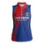 Custom Cape Verde Football Women Sleeveless Polo Shirt Blue Sharks Make History - Wonder Print Shop