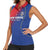 Custom Cape Verde Football Women Sleeveless Polo Shirt Blue Sharks Make History - Wonder Print Shop