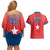 Custom Chile Star Football Couples Matching Off Shoulder Short Dress and Hawaiian Shirt Vamos La Roja