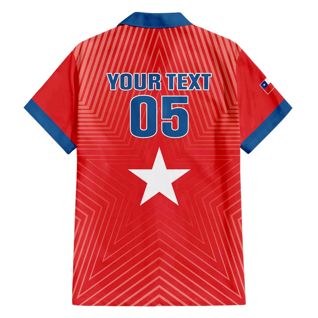 Custom Chile Star Football Family Matching Long Sleeve Bodycon Dress and Hawaiian Shirt Vamos La Roja