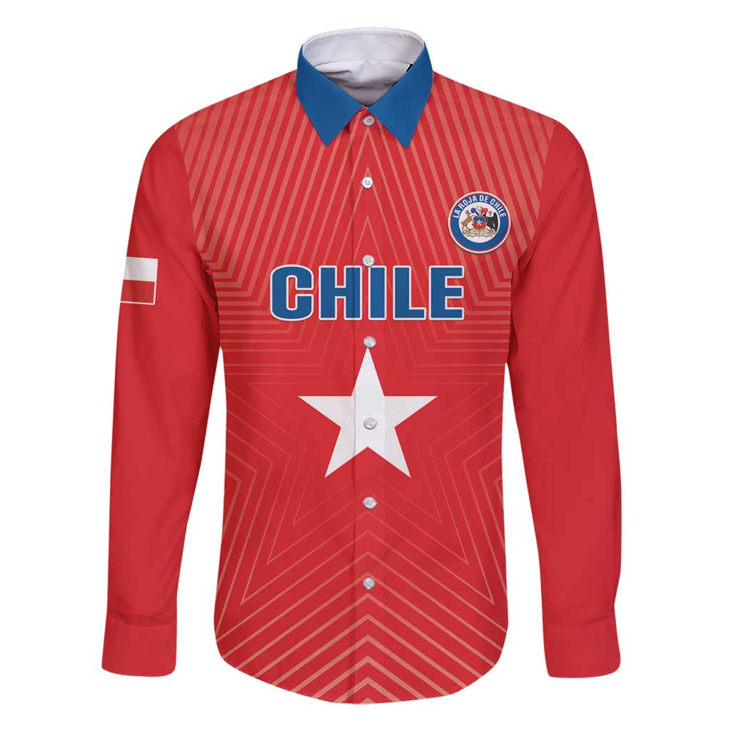 Custom Chile Star Football Family Matching Long Sleeve Bodycon Dress and Hawaiian Shirt Vamos La Roja