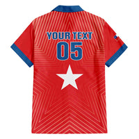 Custom Chile Star Football Family Matching Short Sleeve Bodycon Dress and Hawaiian Shirt Vamos La Roja