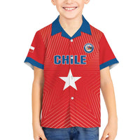 Custom Chile Star Football Family Matching Short Sleeve Bodycon Dress and Hawaiian Shirt Vamos La Roja