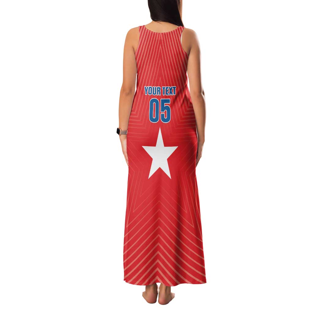 Custom Chile Star Football Family Matching Tank Maxi Dress and Hawaiian Shirt Vamos La Roja