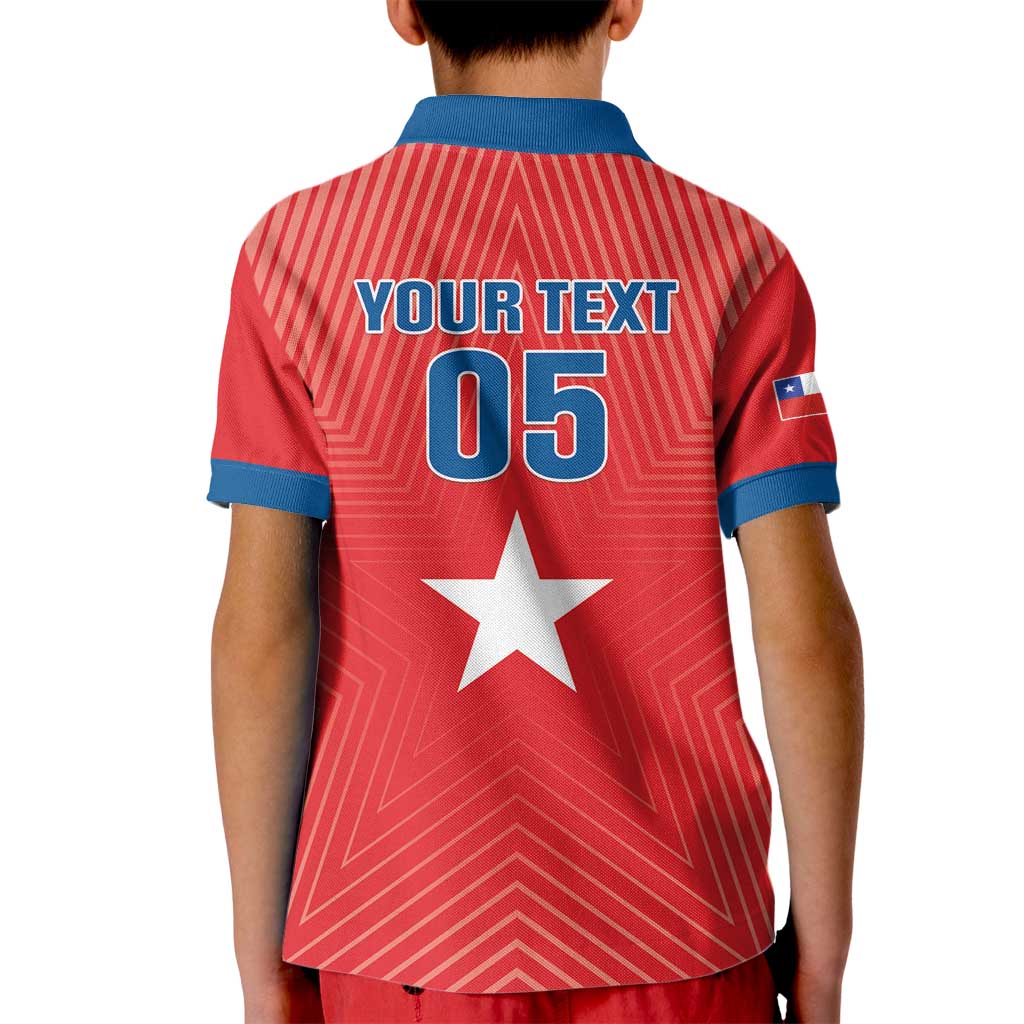 Custom Chile Star Football Kid Polo Shirt Vamos La Roja