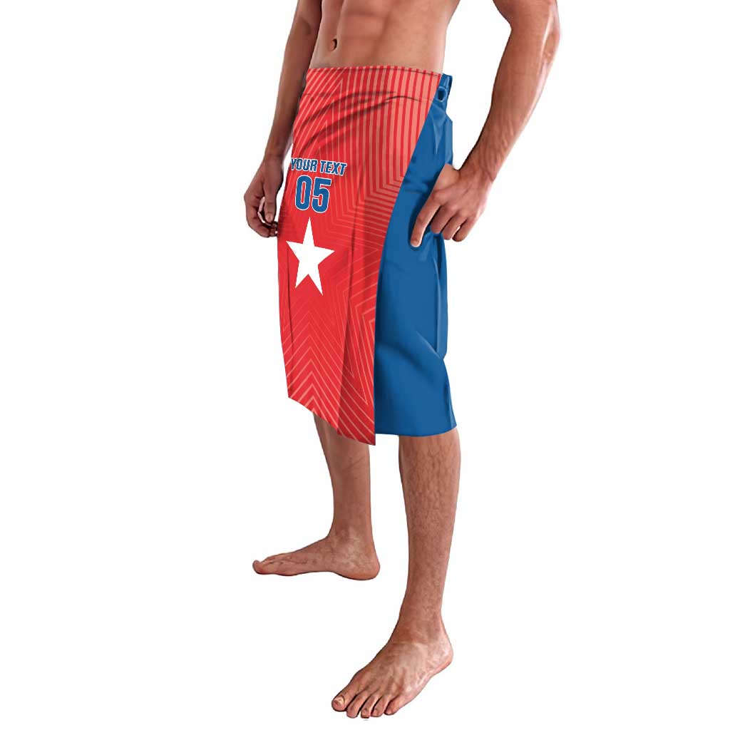 Custom Chile Star Football Lavalava Vamos La Roja