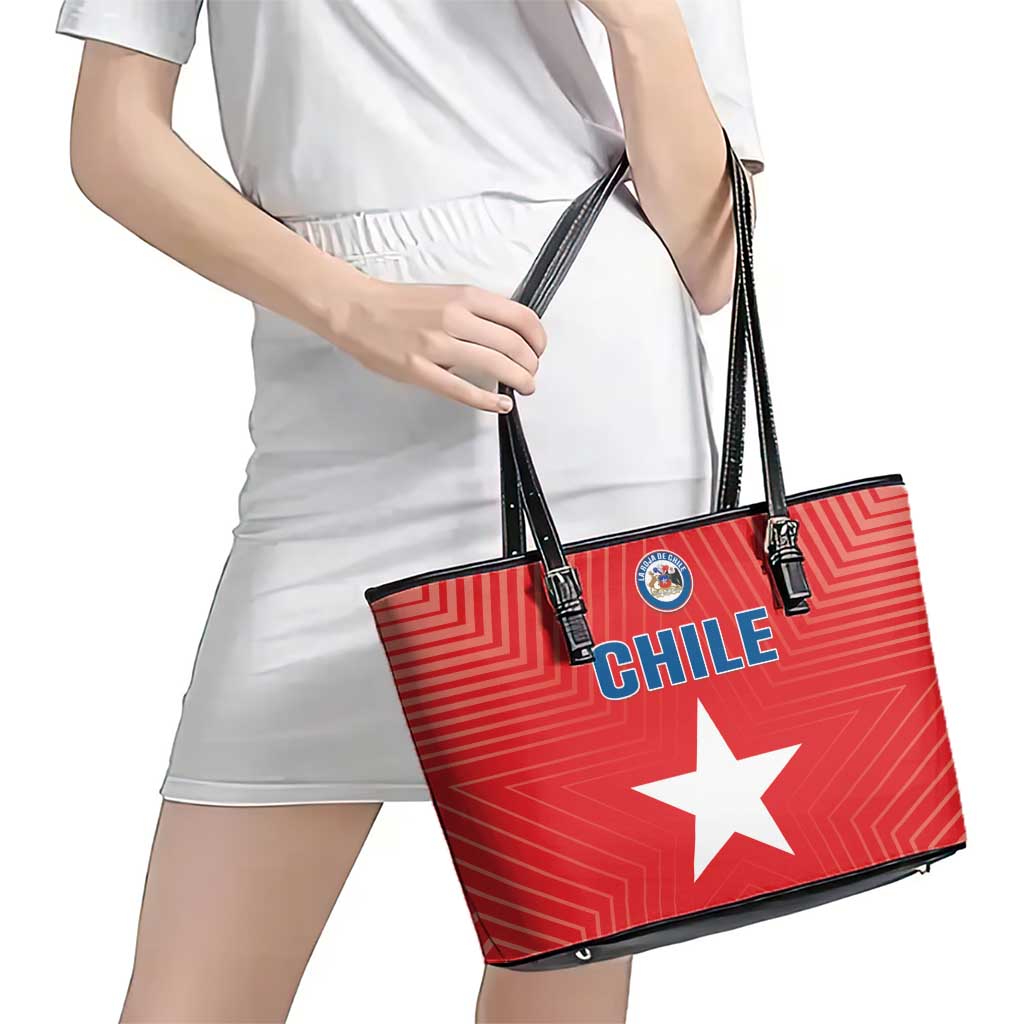 Chile Star Football Leather Tote Bag Vamos La Roja
