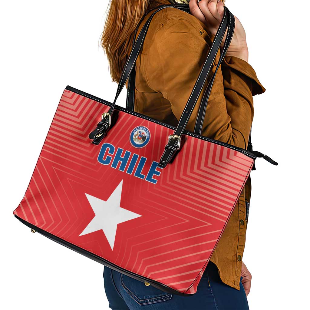 Chile Star Football Leather Tote Bag Vamos La Roja