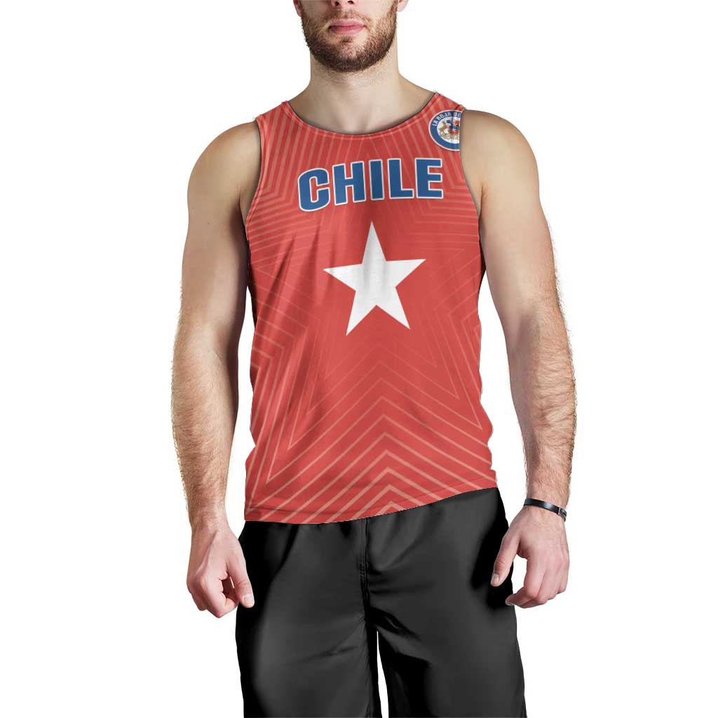 Custom Chile Star Football Men Tank Top Vamos La Roja