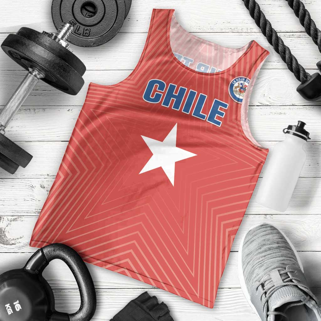 Custom Chile Star Football Men Tank Top Vamos La Roja